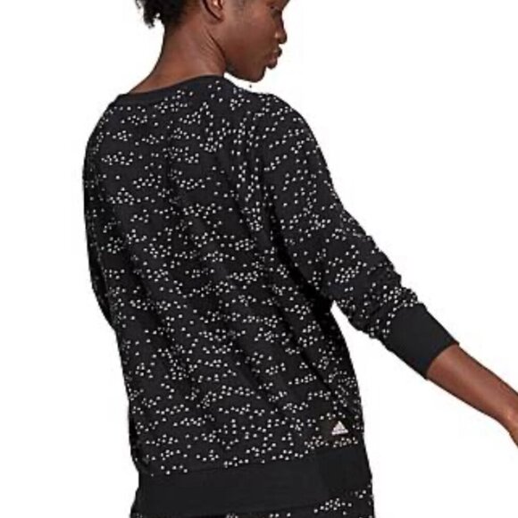 Adidas Black Woman'sSportswear Winners Badge of Sport Crew Sweatshirt Size L - Picture 2 of 16